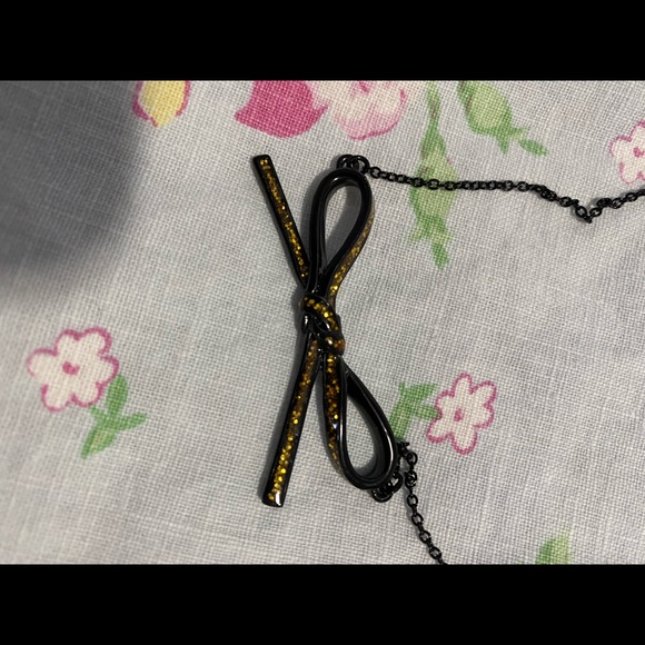 Black Bow Kate Spade Necklace ♠️ 🎀 - Picture 6 of 13